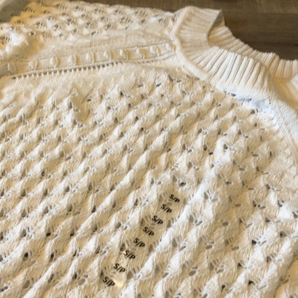 NWOT My Style white knit sweater - Picture 3 of 5